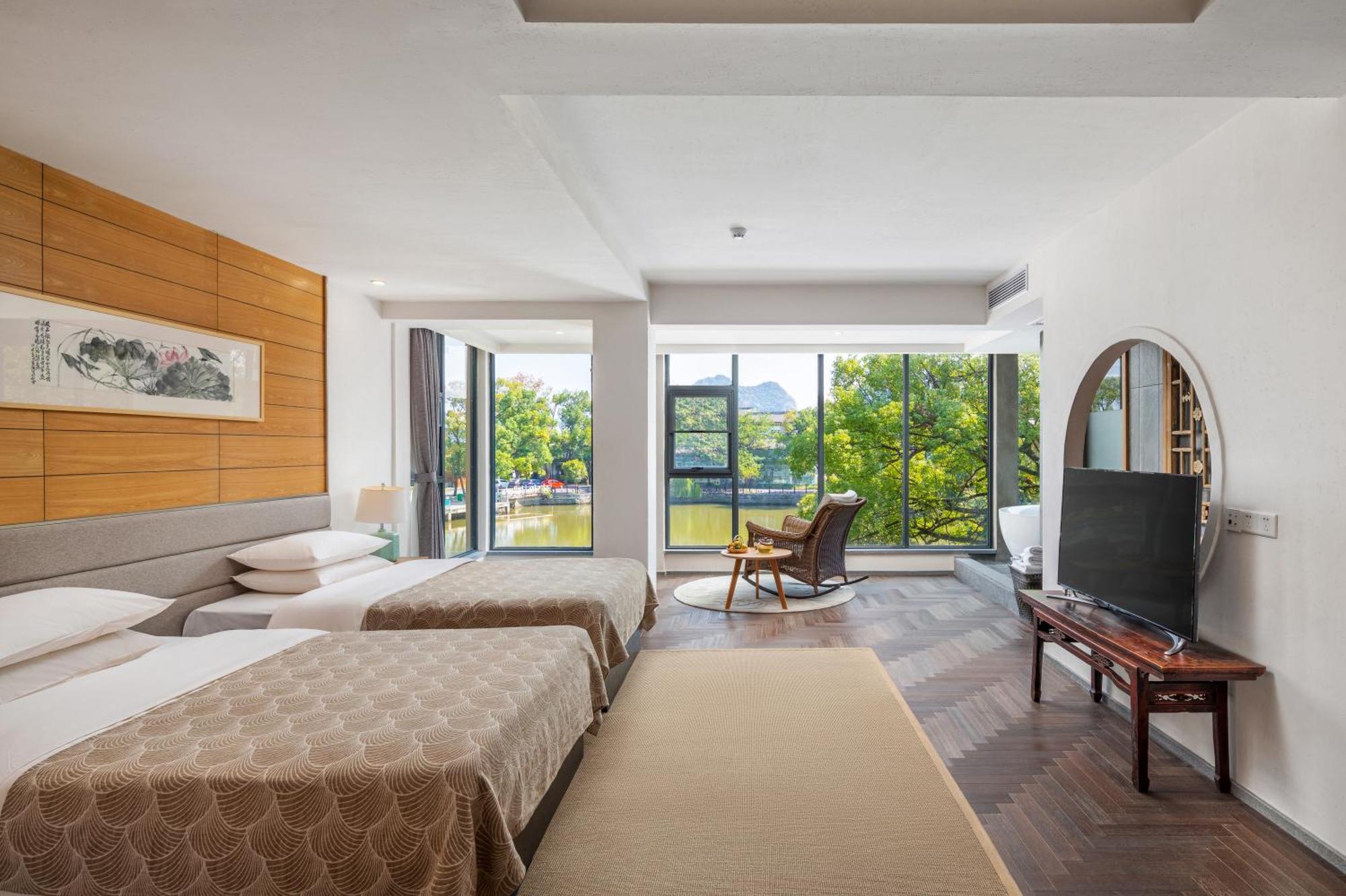 Guilin Heshe Lakeside Resort-Free Pick Up Service Stay Two Nights Exterior foto